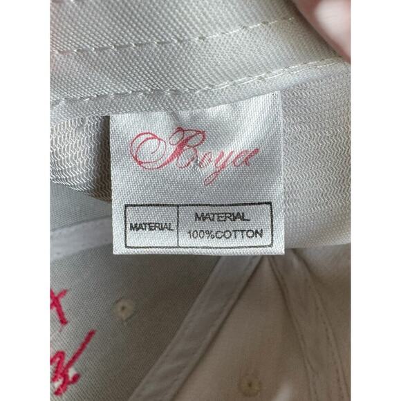 Boyce Corduroy Baseball Cap “Shut Up + Beach” Embroidered Pink Script Adjustable - Picture 7 of 7